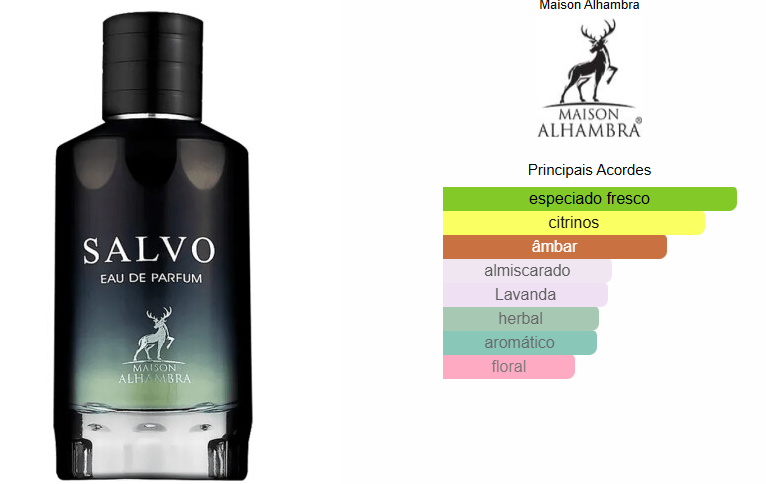 Perfume Árabe Salvo Maison Alhambra Eau De Parfum 100ml